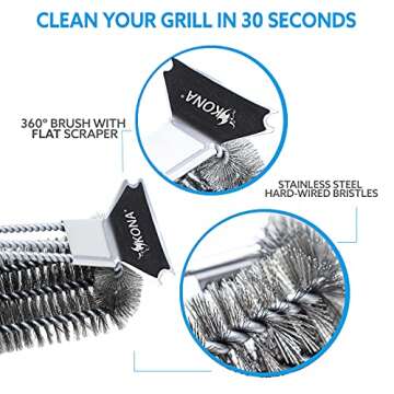 Kona Grill Brush & Scraper for All Grill Types