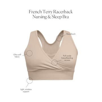 Comfortable French Terry Nursing Bra for Moms