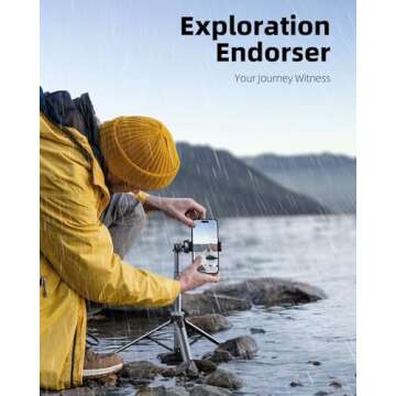 EUCOS Metal Phone Tripod Stand, 67" Tripod for Phone with Remote & Lightweight Camera Tripod Stand, Sturdy Extendable Cell Phone Tripod for iPhone/Android