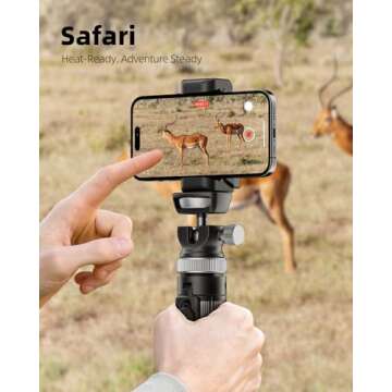 EUCOS Metal Phone Tripod Stand, 67" Tripod for Phone with Remote & Lightweight Camera Tripod Stand, Sturdy Extendable Cell Phone Tripod for iPhone/Android