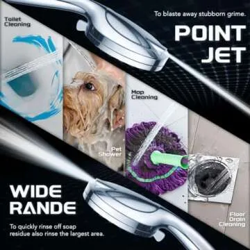 Razime 10''Rainfall Shower Head with Handheld Combo High Pressure 8+2 MODE built-in power wash, Stai...