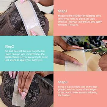 STUDIO LIMITED Lace Wig Grids and Knots Eraser Silicone Melting Tape, Bye Bye Lace Grid HD Natural Hide Cover Skinlike Durable Breathable Reusable Ultra-Thin Non-Slip Tape (Clear)