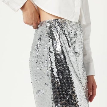 Flora Sequin Mini Skirt by The Drop - Stylish Glamour
