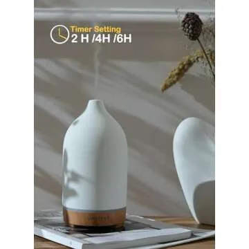 VIVITEST 200ML Ceramic Essential Oil Diffuser