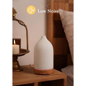 VIVITEST Stone Diffuser,200ML Diffusers for Home,Ultrasonic Aromatherapy Essential Oil Diffuser