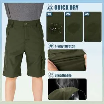 linlon Kids' Quick Dry Cargo Pants for Outdoor Adventure