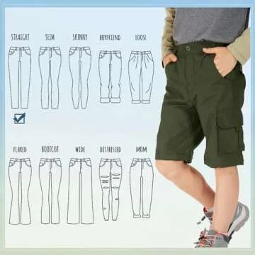 linlon Kids' Quick Dry Cargo Pants for Outdoor Adventure