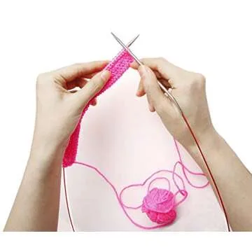 Circular Knitting Needles Set Round Needle Metal Magic Loop 40 Inch Size 15 11 9 7 4 1.5