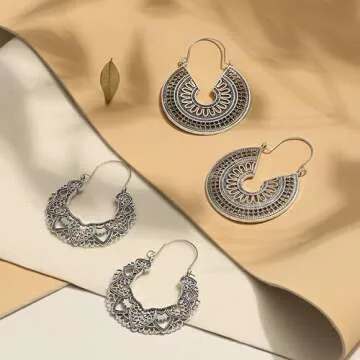 Florideco 6 Pairs Vintage Bohemian Dangle Earrings for Women