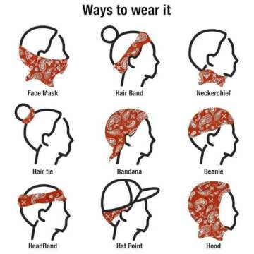 L&M 12Pcs Bandanas 100% Cotton Paisley Print Head Wrap Scarf Wristband (Multi Color)