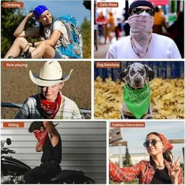 L&M 12Pcs Cotton Paisley Bandanas for All Occasions