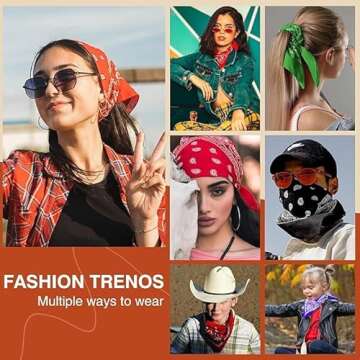 L&M 12Pcs Cotton Paisley Bandanas for All Occasions