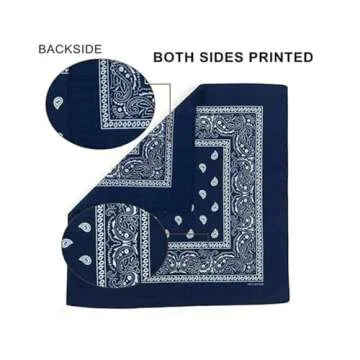 L&M 12Pcs Cotton Paisley Bandanas for All Occasions