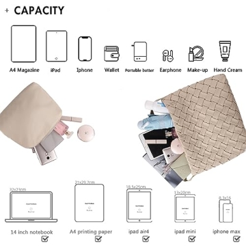 JINMANXUE Woven Vegan Leather Handbag for Women