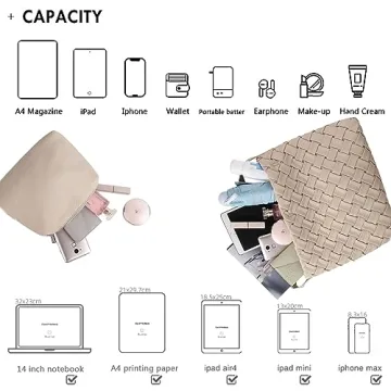 JINMANXUE Woven Vegan Leather Handbag for Women