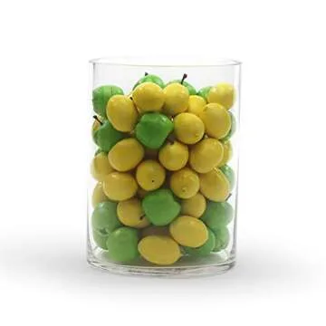 WGV Quality Thick Cylinder Vase, Width 6", Height 8", Clear Glass Container Terrarium Candle Holder for Wedding Centerpiece, Event, Home Decor, 1 Piece