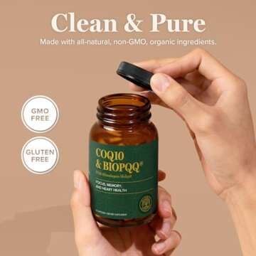 Global Healing Center CoQ10 & BioPQQ with Pure Himalayan Organic Shilajit-Antioxidant Care for Heart & Brain Health,Mitochondria Energy Optimizer for Men & Women-Coenzyme Ubiquinone 150mg, 60 Capsules