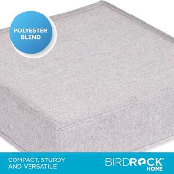 Internet's Best Small Collapsible Under the Bed Storage Bin - Small Square - 14.5 x 14.5 - Short Closet Shelf Open Storage - Rigid Frame Canvas Container