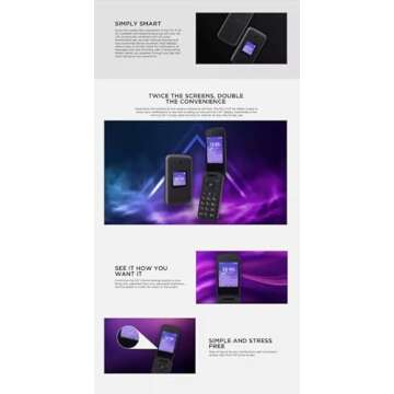 TCL Classic 4058W AT&T 4G LTE Unlocked Flip Phone 8GB (Renewed)