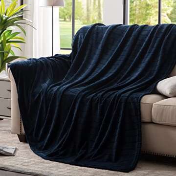 Bertte Plush Throw Blanket - Cozy Fuzzy 330 GSM Softness