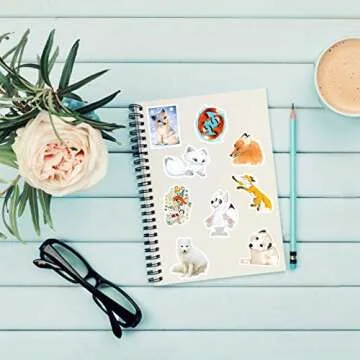 50 Fox Stickers - Waterproof and Durable Designs