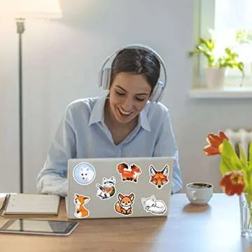 50 Fox Stickers - Waterproof and Durable Designs
