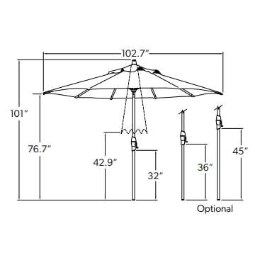 Treasure Garden 9’ Deluxe Auto-Tilt Market Umbrella | Sunbrella® Fade Resistant Fabric | Crank Tilt System | Large Octagon Canopy | Outdoor Patio, Deck, Pool, Backyard | Jockey Red | Bronze Frame