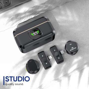 AMASDA Wireless Lavalier Microphone Pack for Creators