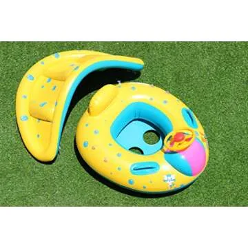 Inflatable Baby Pool Float with Canopy for Kids