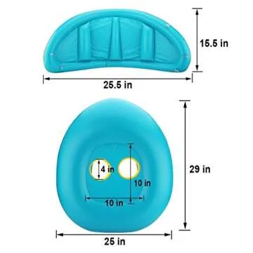 Inflatable Baby Pool Float with Canopy for Kids