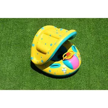 Inflatable Baby Pool Float with Canopy for Kids
