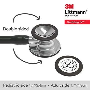 3M Littmann Cardiology IV Diagnostic Stethoscope, 6177, More Than 2X as Loud*, Weighs Less*, Stainless Steel Mirror-Finish Chestpiece and Stem, 27" Black Tube