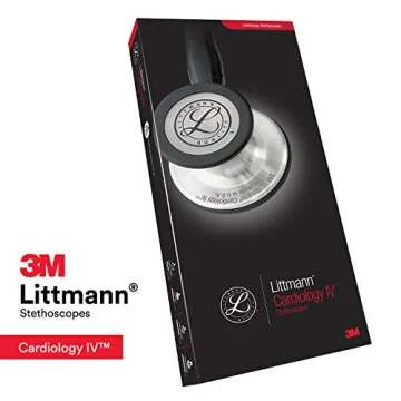 3M Littmann Cardiology IV Diagnostic Stethoscope, 6177, More Than 2X as Loud*, Weighs Less*, Stainless Steel Mirror-Finish Chestpiece and Stem, 27" Black Tube