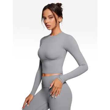 INGIA Long Sleeve Crop Yoga Shirt for Stylish Comfort