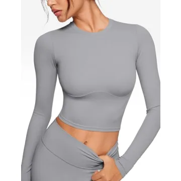 INGIA Long Sleeve Crop Yoga Shirt for Stylish Comfort