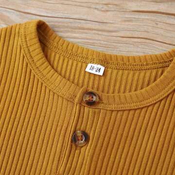 zdaq Toddler Boys Girls Ribbed Tops and Shorts Set