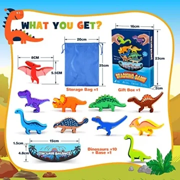 Montessori Dinosaur Stacking Toys Safe Educational Fun Kids