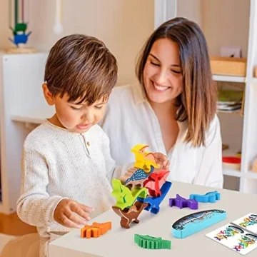 Montessori Dinosaur Stacking Toys Safe Educational Fun Kids