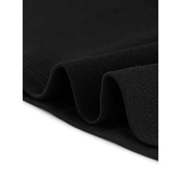 Allegra K Women's Work Dress Round Neck Solid Color Sleeveless A-Line Casual Office Dresses X-Small Black