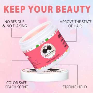 Edge Control Wax for All Hair Types - Strong Hold & Travel-Friendly