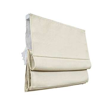 CHICOLOGY Roman Shades for Windows, Roman Window Shades, Roman Shades, Blackout Shades, Window Treatments, Window Shades for Home, Window Shade, 23" W X 64" H, Del Mar Moon Shell (Blackout)