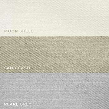 CHICOLOGY Roman Shades for Windows, Roman Window Shades, Roman Shades, Blackout Shades, Window Treatments, Window Shades for Home, Window Shade, 23" W X 64" H, Del Mar Moon Shell (Blackout)