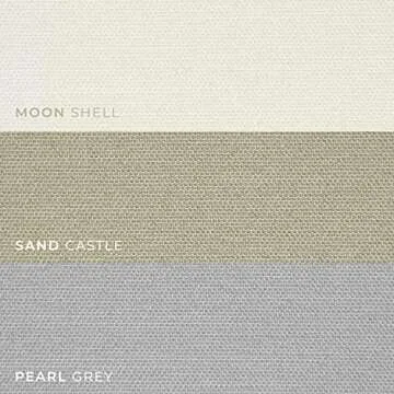 CHICOLOGY Roman Shades for Windows, Roman Window Shades, Roman Shades, Blackout Shades, Window Treatments, Window Shades for Home, Window Shade, 23" W X 64" H, Del Mar Moon Shell (Blackout)