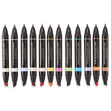 Prismacolor Premier Double-Ended Art Markers, Fine And Chisel Tip, Manga Colors, Adult Coloring, 12 Pack