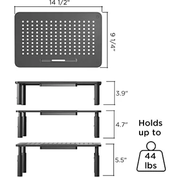 EVOOMI Back Saver Monitor Stand - Ergonomic Desk Solution