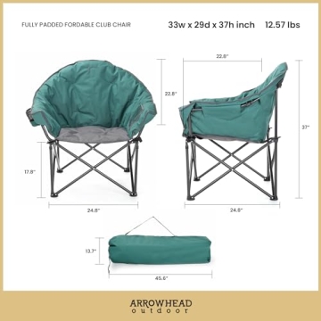 Arrowhead Outdoor Heavy-Duty Folding Camping Chair