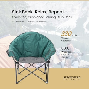 Arrowhead Outdoor Heavy-Duty Folding Camping Chair