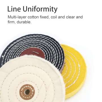 SCOTTCHEN Buffing Polishing Wheels Set for Grinders 6in