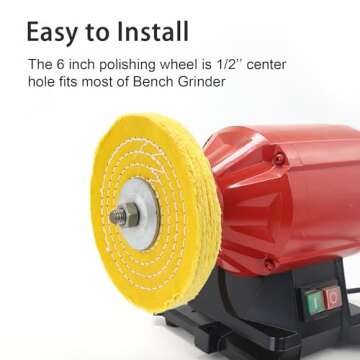 SCOTTCHEN Buffing Polishing Wheels Set for Grinders 6in