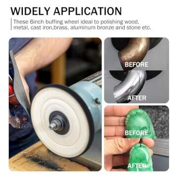 SCOTTCHEN Buffing Polishing Wheels Set for Grinders 6in